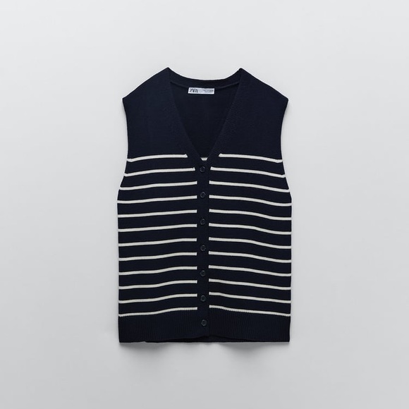Zara striped knit vest - Picture 7 of 12